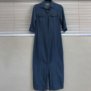 Elegant Long Sleeve Denim Dress